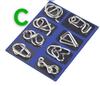 Nine-Link Ring Puzzle Set: 8-Piece Metal Educational Toy