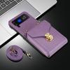 Foldable Phone Case Galaxy Z Flip7 6 5 4 3 With Strap Crossbody Wallet Zipper Pocket Handmade PU Leather Cover