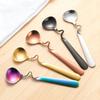 304 Stainless Steel Twisted Hanging Spoon for Coffee, Dessert, and Stirring