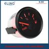 ELING 52mm (2'') Signal 0-5V Fuel Level Gauge Fuel Gauge with Red Backlight Working Volt 12V 24V for Car Boat VAN
