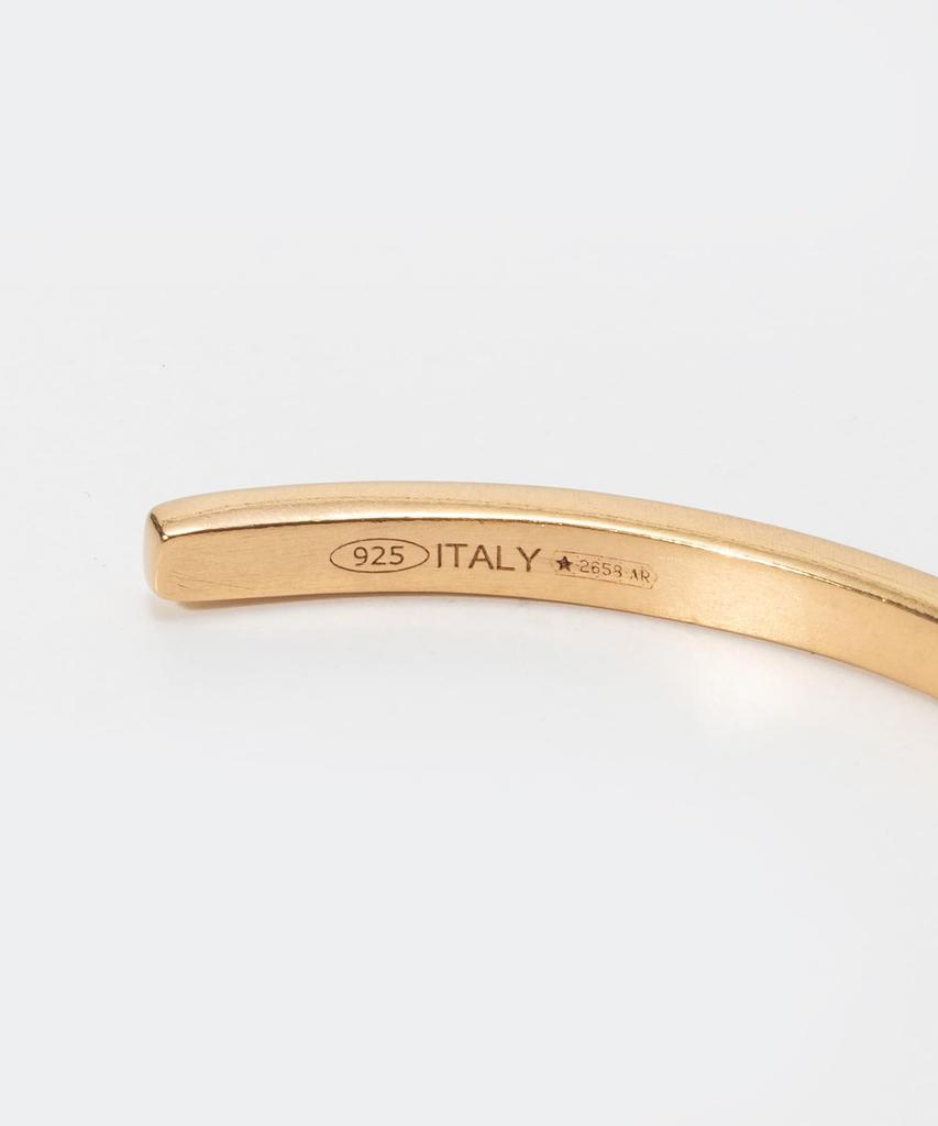 Maison Margiela Bangle SM1UY0064 SV0158 Logo Yellow Gold Plating Burattato Brand 4 Women's Size [Used]