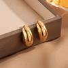 The New Classic Copper Alloy Smooth Metal Earrings Are Suitable for Women's Fashion, Korean Jewelry Temperament, and Daily Wear By Girls