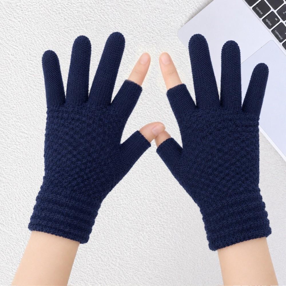 Warm Winter Knitted Gloves Elastic Cycling Gloves New Touch Screen Gloves Outdoor