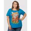 T-shirt da Donna Estive Casual Manica Corta Top Girocollo T-shirt Moda Streetwear Abbigliamento Oversize Femminile T-shirt con Gatto Cartone Animato