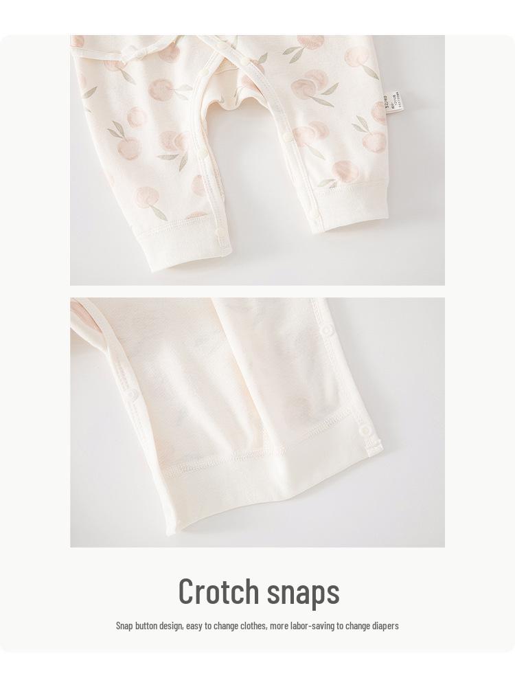 Butterfly Baby Bodysuit: Pure Cotton Newborn Jumpsuit for Spring & Autumn - Cute Crawling Outfit