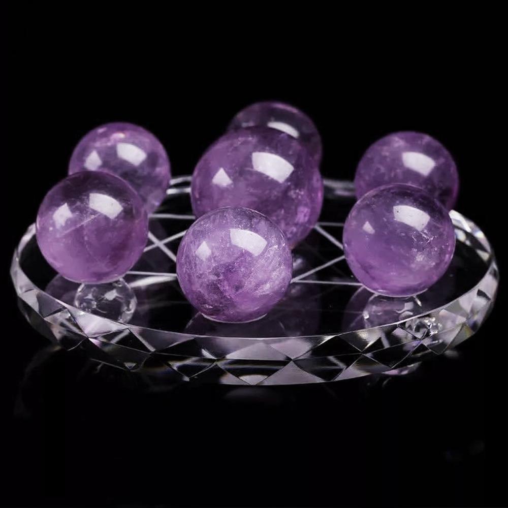 Natural Amethyst Seven Star Formation Fengshui Natural Amethyst Ball Seven Star Formation Crystal Sphere Home Decor 7Pcs Ball