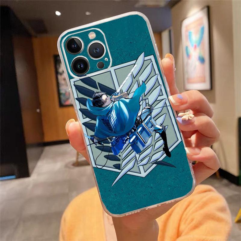 Phone Case For iphone 17 Pro Max Air 16 15 14 13 Pro Max 15 16 Pro 15Plus Levi Ackerman Shingeki no Kyojin Anime