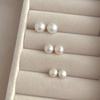 South Korea Dongdaemun Freshwater Pearl S925 Silver Earrings with Versatile, Temperament-Enhancing Design for Women