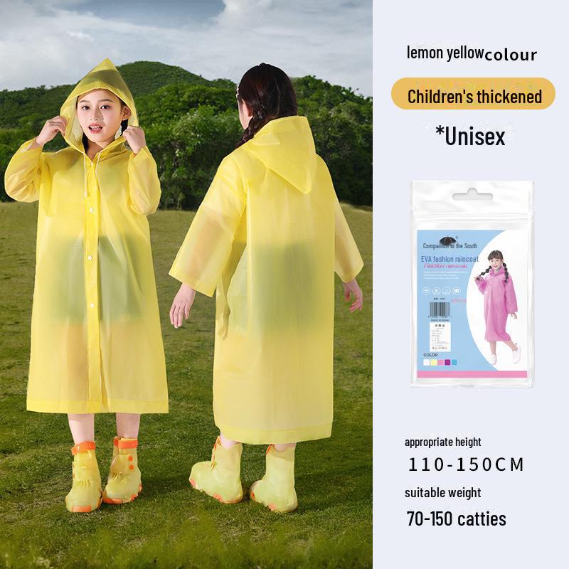 "Children's Full-Body Rainstorm-Proof Disposable Raincoat for Boys and Girls with Backpacks"