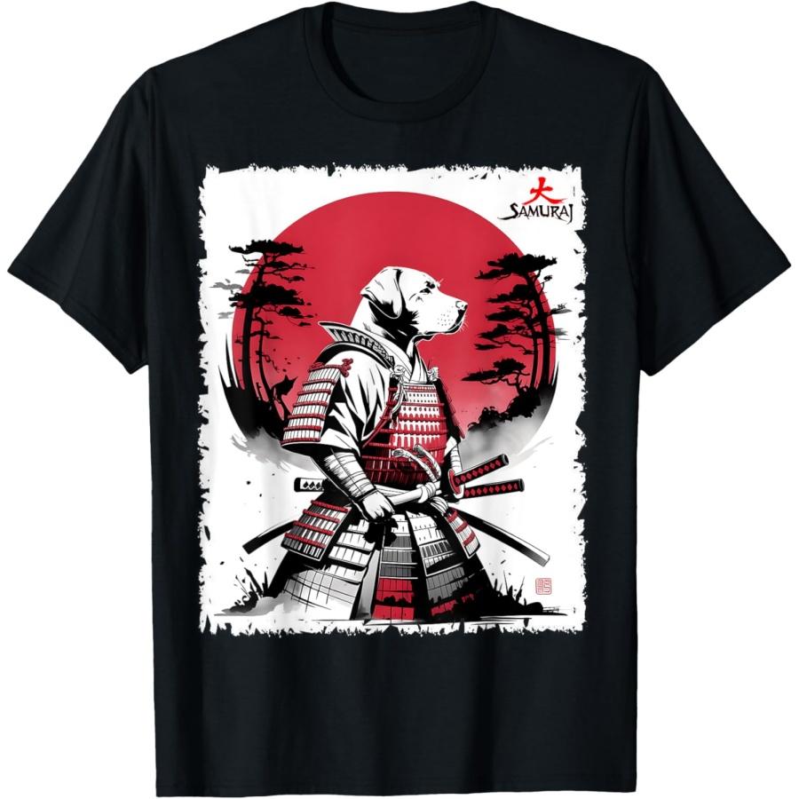 

Labrador Retriever Dog Samurai Japan Warrior Japanese Vibes T-Shirt for Men Women XXXXXL чорний