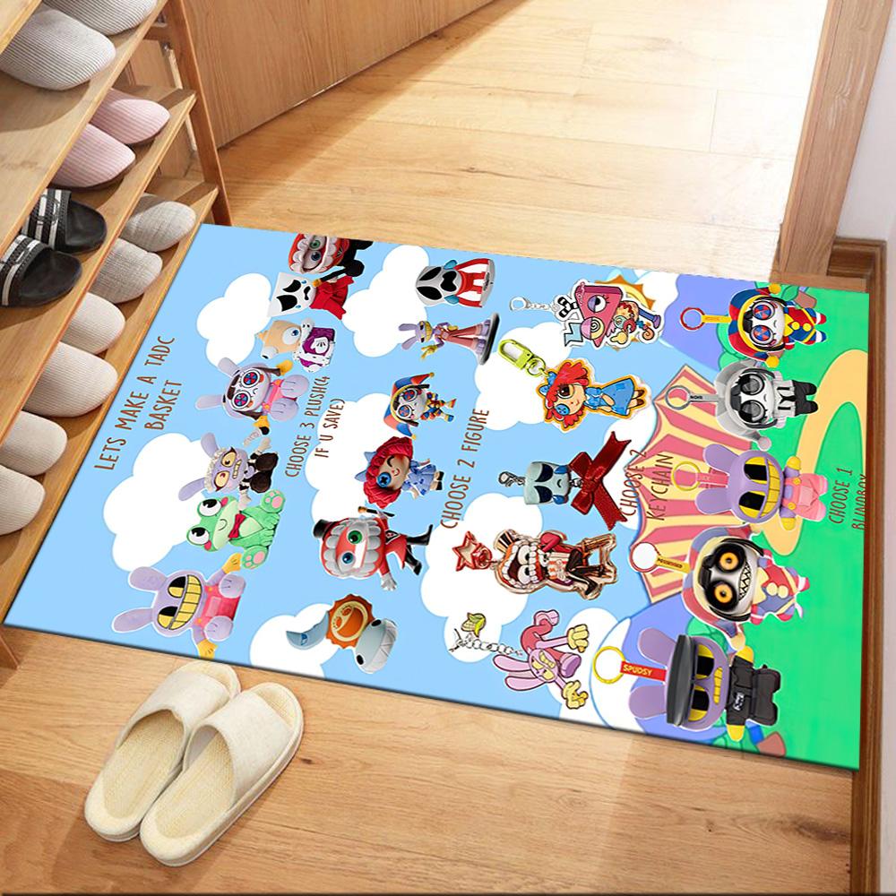 Digital Circus Floor Mat Perfect for Living Rooms Kitchen Game Room Outdoor Antislip Carpet Anime Office Decor Perfect Gift for Women/Men
