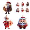 Christmas Themed Santa Claus Pattern Acrylic Pendant For Auto Interior Decor
