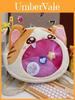 Big Mouth Mew Cartoon Cat Shoulder Bag With Nylon Material For Daily Use
