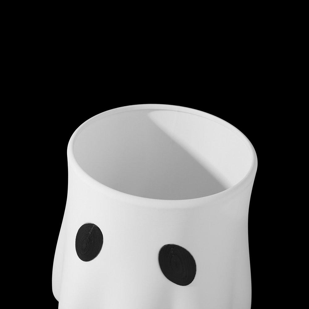 Ghost-Themed Ghost Planter Durable Plastic Candy Bowl Festive Halloween Ghost Bucket  Outdoor Use