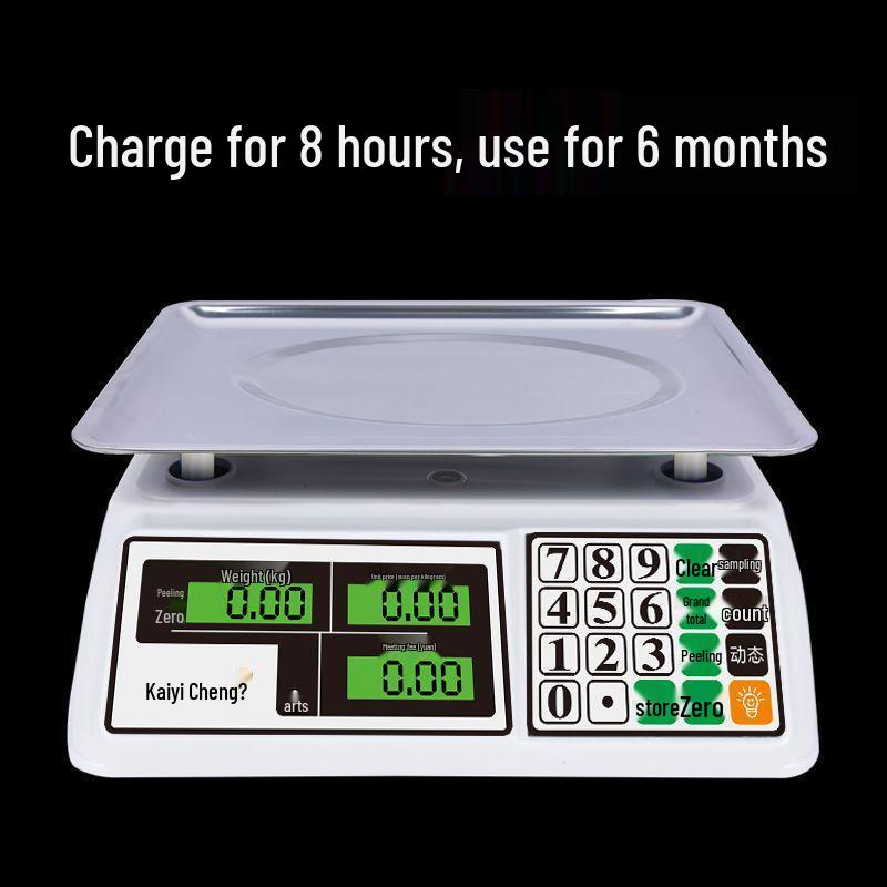 Impact-Resistant Electronic Pricing Scale for Business, Commercial Kitchen, and Vending: Durable and Drop-Proof Kilogram Measurement