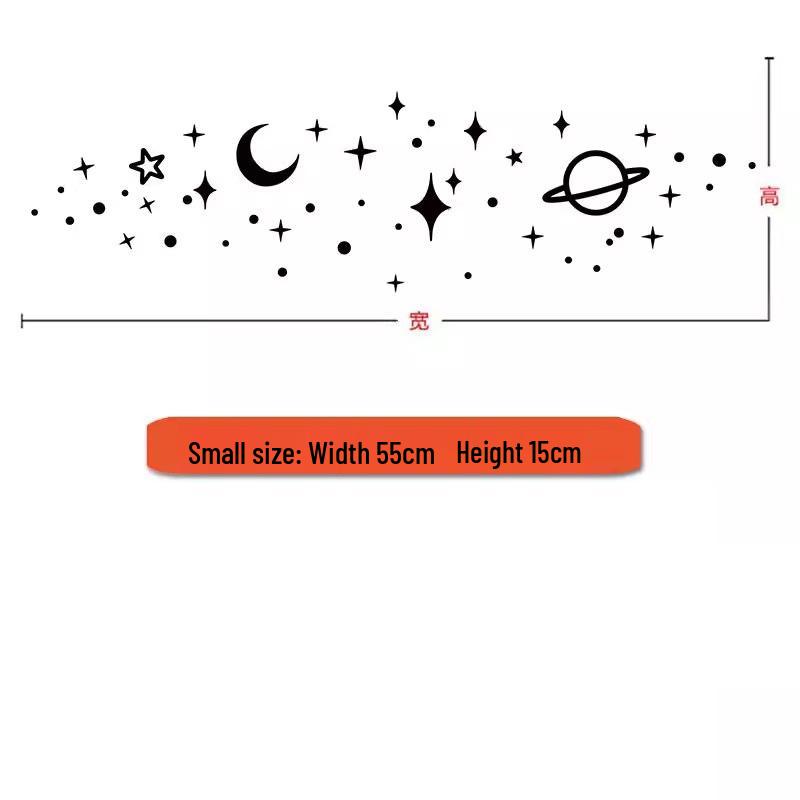 Self-Adhesive Galaxy Stars and Moon Window Stickers Small