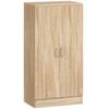 Shoe Cabinet With 2 Doors 6 Adjustable Shelves Soft Close Hinges For 14 Pairs Of Shoes Natural Wood