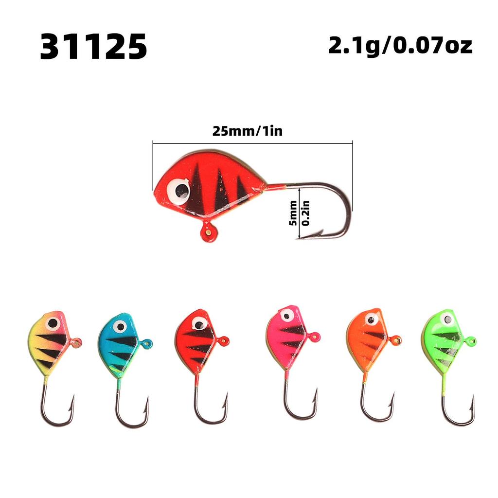 Haczyk Jigowy Cross6 Wzór Ryby 2,1g Mikro Lód Wędkarstwo Miękka Przynęta Haczyk