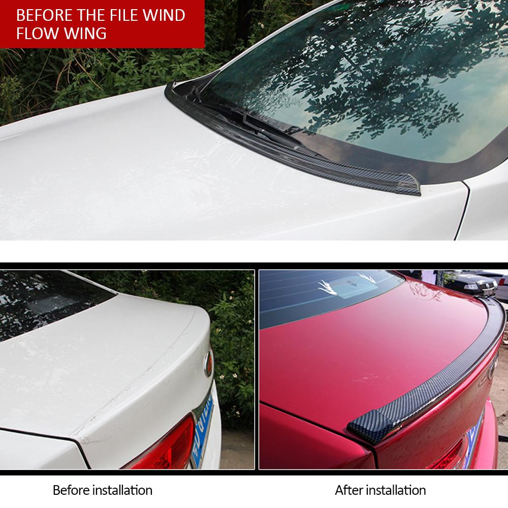 Modification de voiture Aile en fibre de carbone Légère Élégante Améliorer les performances Aile arrière Élégante Durable Populaire Style de voiture universel