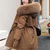 Abrigo de invierno para mujer Abrigo Parker de lana Abrigo de piel con capucha para mujer