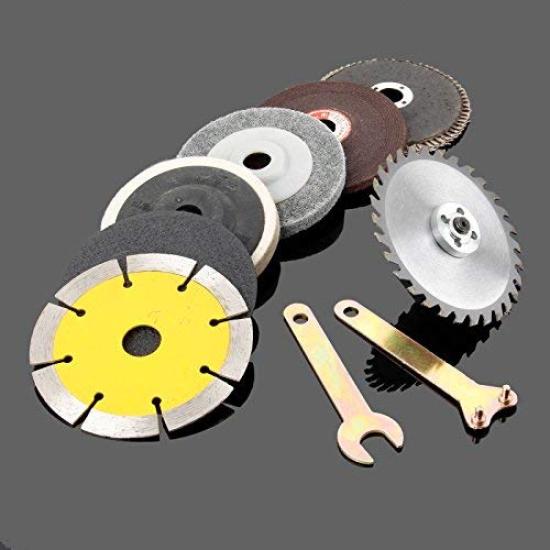 Rotary Blade Disc Metal Cutting Wool Abrasive Router Set Grinder, Wheel, Disc, Tool, Wrench, 10-Piece