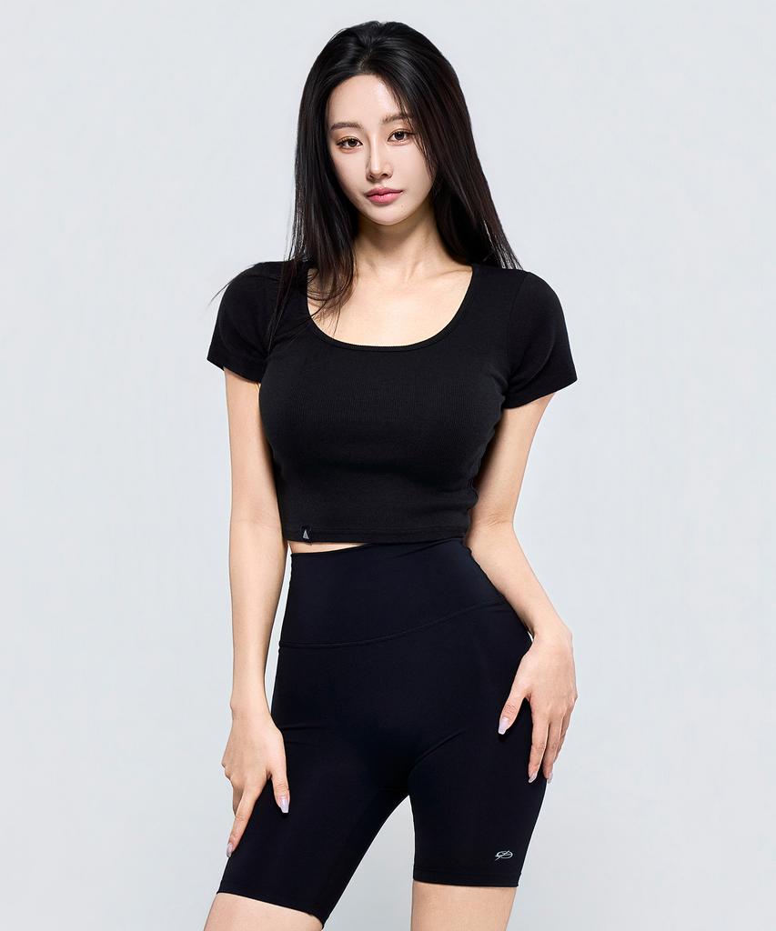 Pijikeolgameoncheu P5083 Women'S Soft Ribbed Slim Short Sleeve [4 Colors]