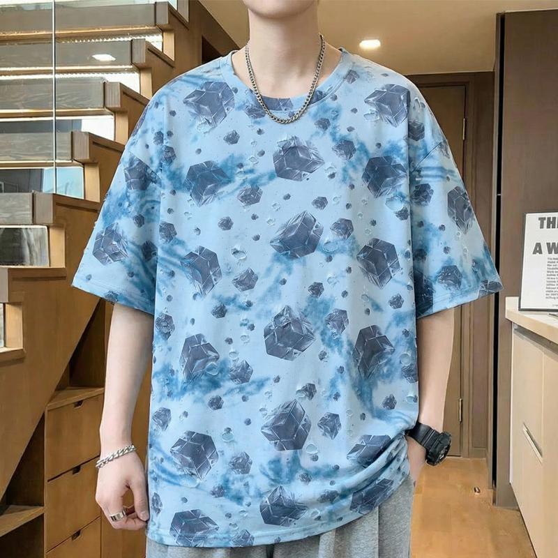 Plus Size 5XL-12XL Fashion Oversized T-shirt Men Tops Casual Vintage Short Sleeve Tee Summer Clothing