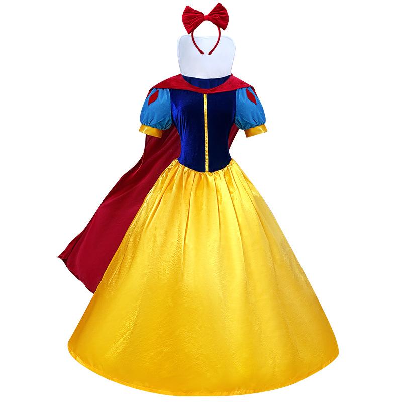 Disney Snow Princess Cosplay Dress Cartoon Carnival Deluxe Snow Princess Cosplay Costume Adult Cosplay Dress Princess Dress Women Adult Clothing