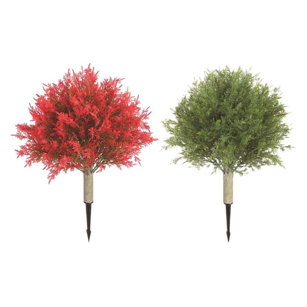 Artificial Topiary Ball Tree Fake Cypress Plants Outside Front Door Faux Shrub Bushes for Garden Porch Thanksgiving Fall Yard