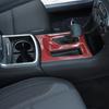 Central Gear Shift Box Panel Trim Decor Cover For Dodge Charger 2015+ Red Carbon