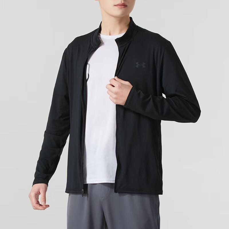 Under Armour Knitted Sports Comfortable Casual Jacket Men Jackets Black 1390051-001