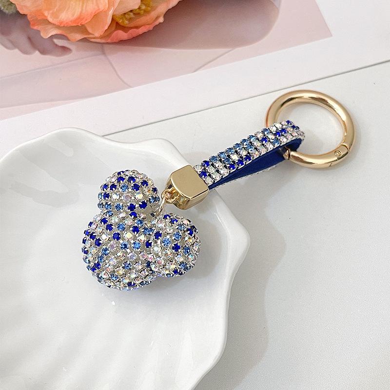 Hot Selling Rhinestone Mickey Keychain Car Keyring & Women's Bag Charm