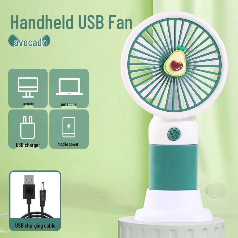 Portable Mini Handheld USB Fan with Powerful Wind and Desktop Stand