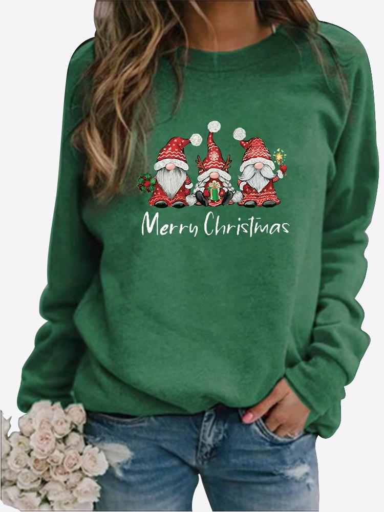 Winter Damen LOVE bedruckte Tops T-Shirt Damen Rundhals Langarm Casual Sweatshirt Plus Size Bluse Plüschpullover