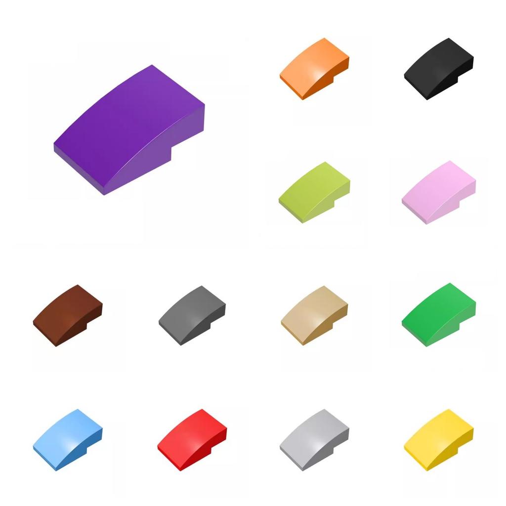 20pcs MOC 24309 Slope Curved 3 X 2 No Studs Construction Blocks Parts DIY Bricks Bulk Model Instructive Instructive Tech Parts Playthings