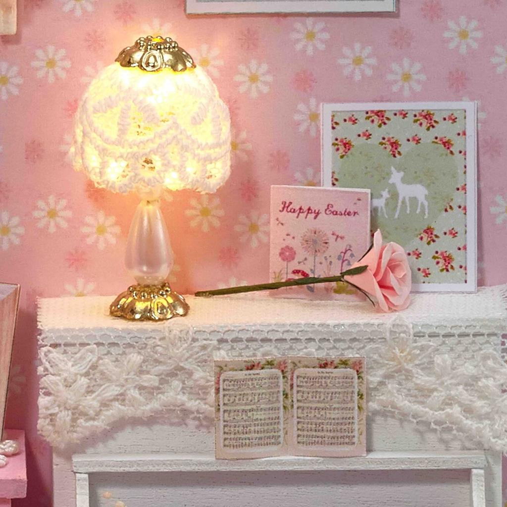 CUTEROOM DIY Wooden Dollhouse Kit Handmade Miniature House Assembly Kit for Interior Decor "SUNSHINE PRINCESS" Adults, (H015)