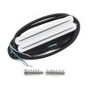 FLEOR Alnico 5 Hot Rail Single Coil Size Fits and Other Guitars Humbucker, Pickup, 6-7K Humbucker, White, Strat, Squier, Tele,