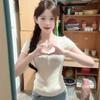 Sweet and Spicy Student Front Shoulder Short Sleeve T-Shirt Women's Summer Dopamine BM Bottom Shirt Short Versatile Slim Top