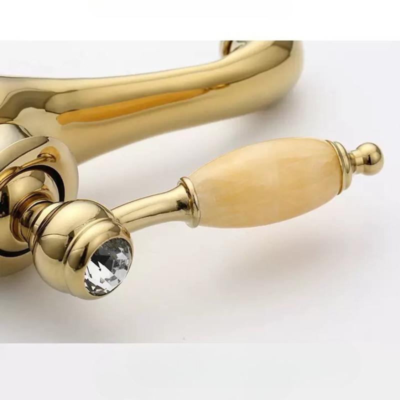 Bathroom Brass and Jade Basin faucet Bathroom Basin faucet Sink Mixer Tap Gold Sink Bath Basin xx