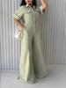 Women's Fashion Jumpsuit: New Loose-Fit, Waist-Slimming Wide-Leg Pants with Lapel Workwear Design.