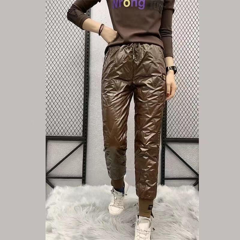 Women's High-Waist Winter Harem Pants - Slimming, Casual, Warm, Loose Fit