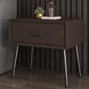 Modern light luxury bedside table solid wood locker bedroom Italian simple single drawer Hong Kong style storage North