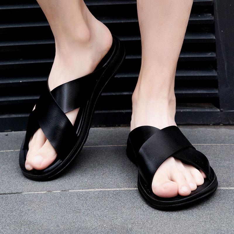 Men's Slippers Sandals Men's Large Size Beach Shoes Casual Sandals Men's - Day Shipping