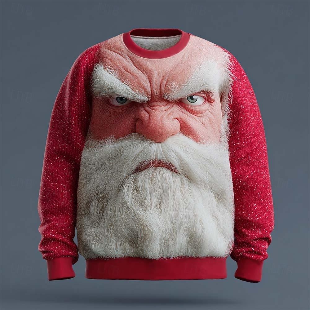 

Злой Санта Клаус Рождественские Пуловеры Костюмы 3D Принт Толстовки Осенняя Мода Худи Мужские и Женские Толстовки Одежда 6XL