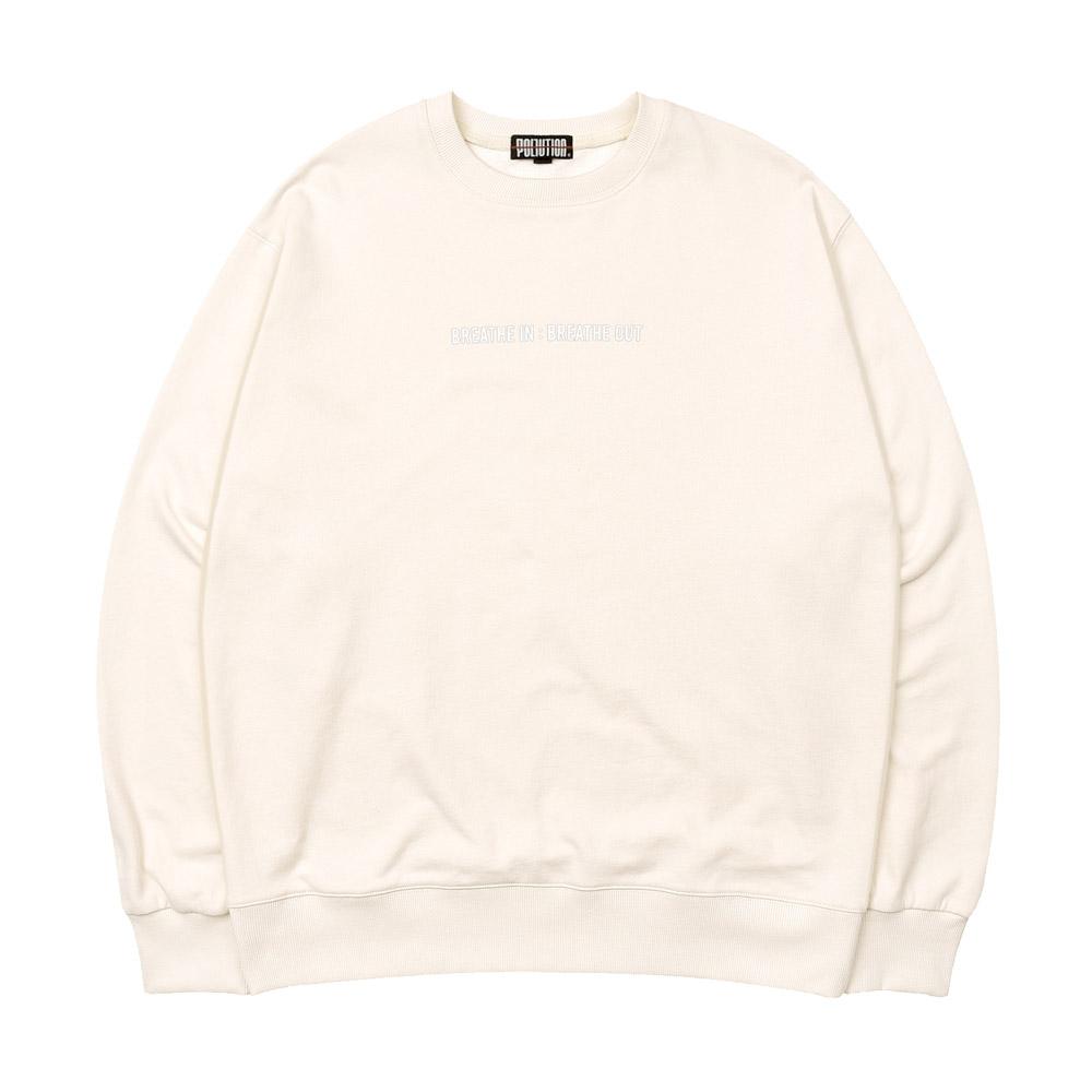 Свитшот с надписью Pollution Front Breathe M