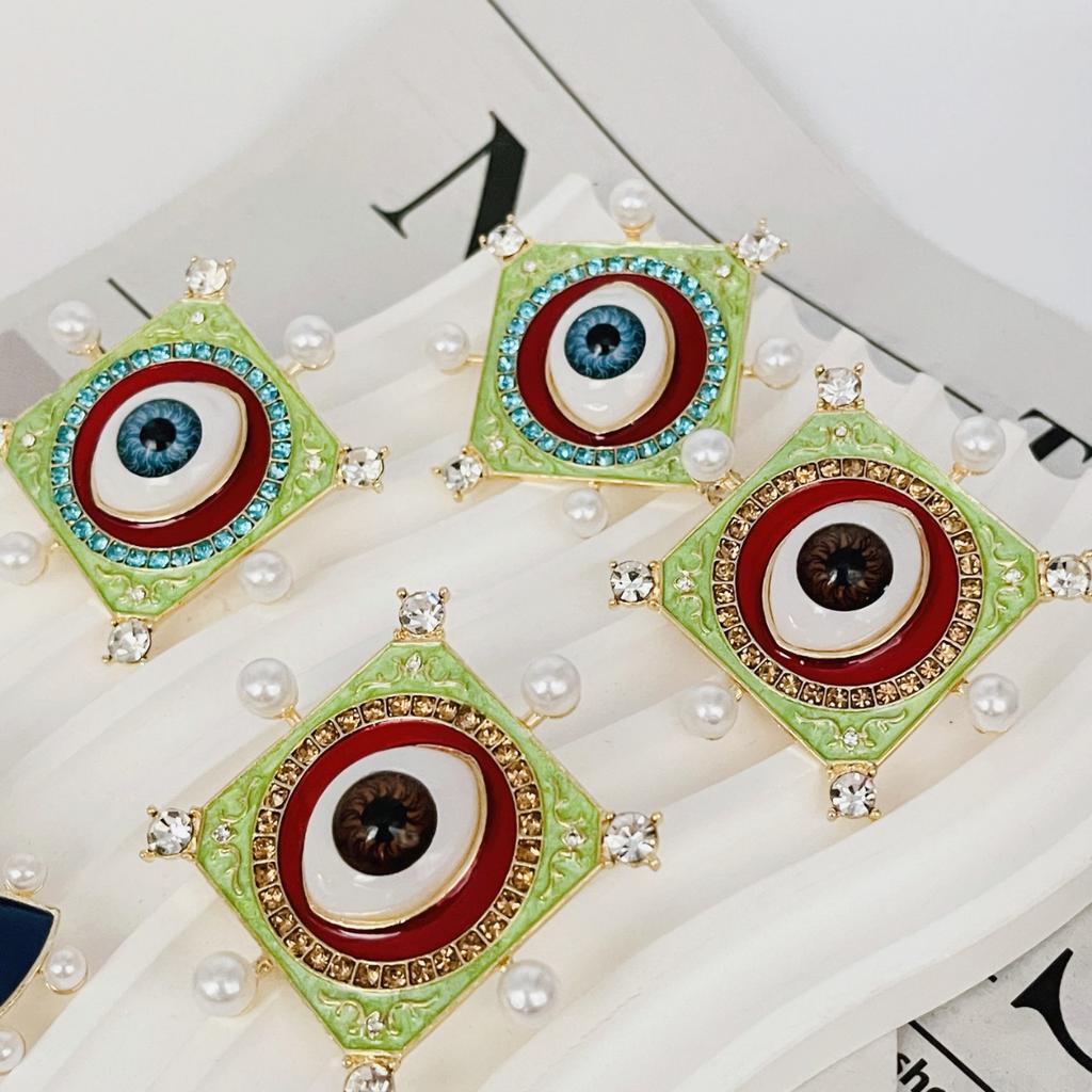 New Medieval Western Devil'S Eye Hot Sale Enamel Blue Eye Temperament Earrings Niche Earrings Women