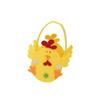 Portable Colorful Easter Felt Basket Cartoon with Handle Chicken Tote Bag Cute Rabbit Egg Basket for Home Decoration