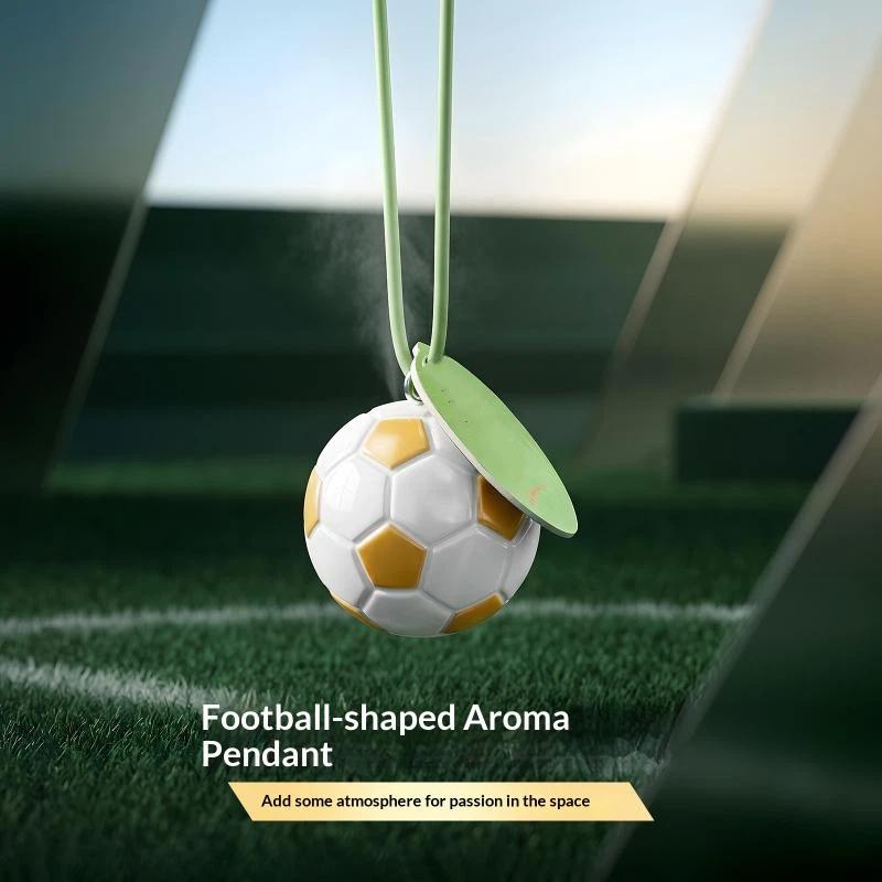 Football Shaped Hanging Air Freshener Long Lasting Fresh Scent Lovely Creative Design for Car Bedroom Bathroom Kids Gift