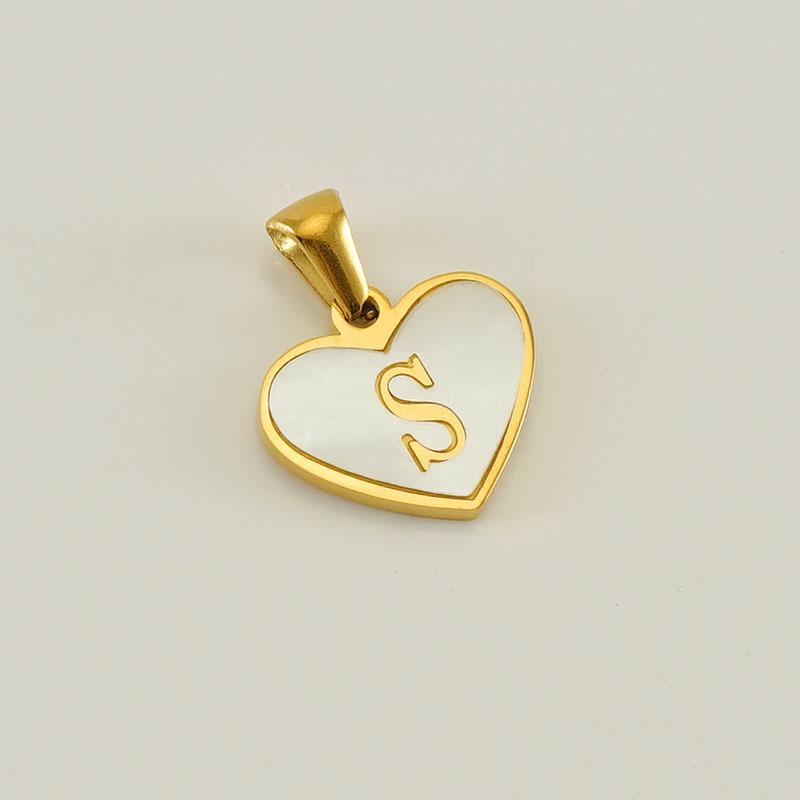 High-Quality Stainless Steel Heart Letter Pendant Necklace - Trendy Ins Style Clavicle Chain