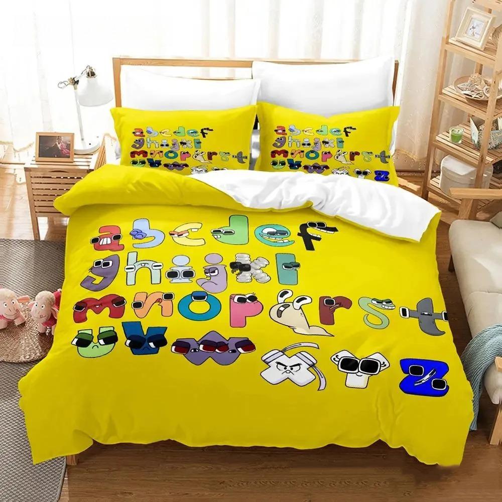 3D Print Cartoon Alphabet Lore A-Z Bedding Set Boys Girls Twin Queen King Size Duvet Cover Pillowcase Bed Boys Adult